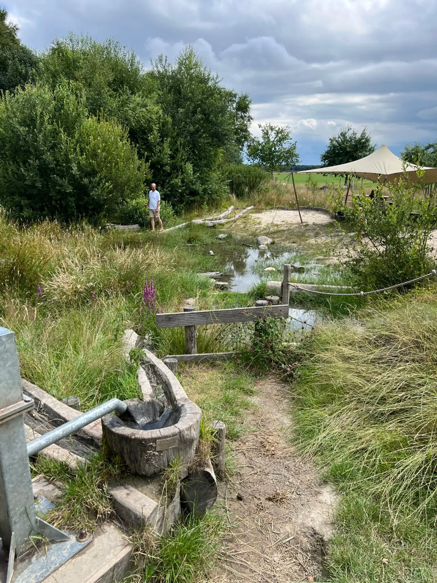 Waterpomp bij de speelnatuur van OERRR bij het Dwingelderveld in Drenthe