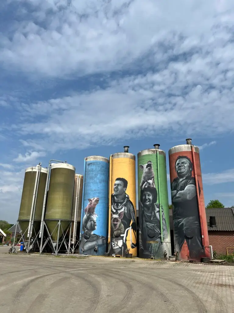 Kunstwerk Vier Generaties op Silo Art route Achterhoek