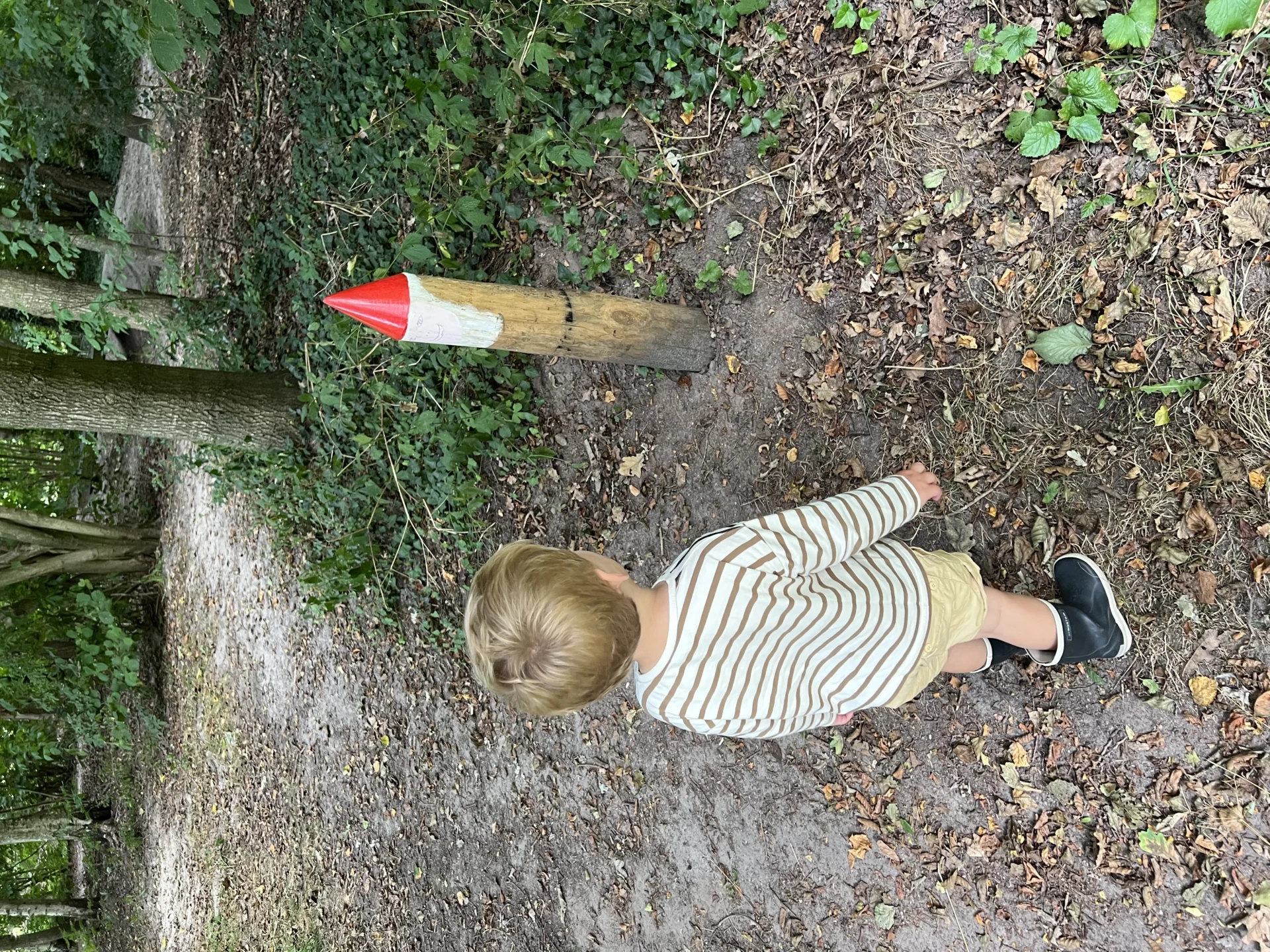 Kind op het Kabouterpad bij de Kuzemerkooi in Oldekerk, Groningen