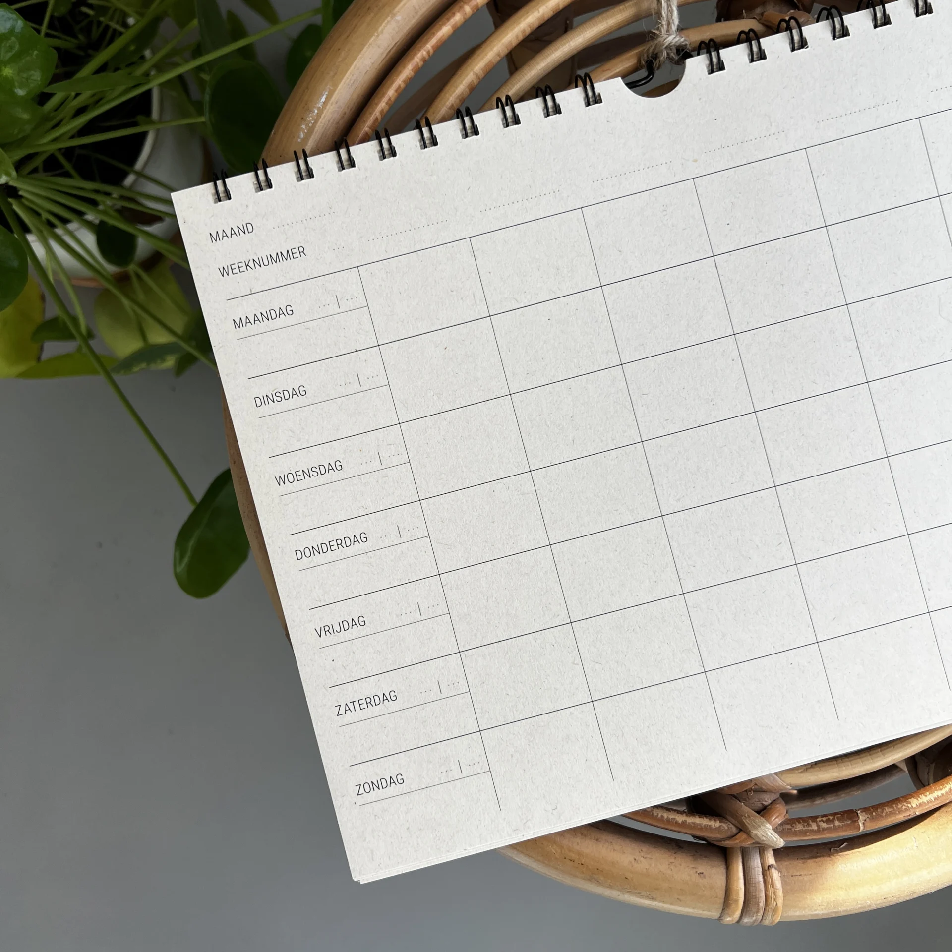Duurzame familieplanner met weekoverzicht voor gezinnen