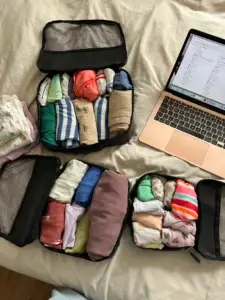 Set van 3 packing cubes voor georganiseerd inpakken