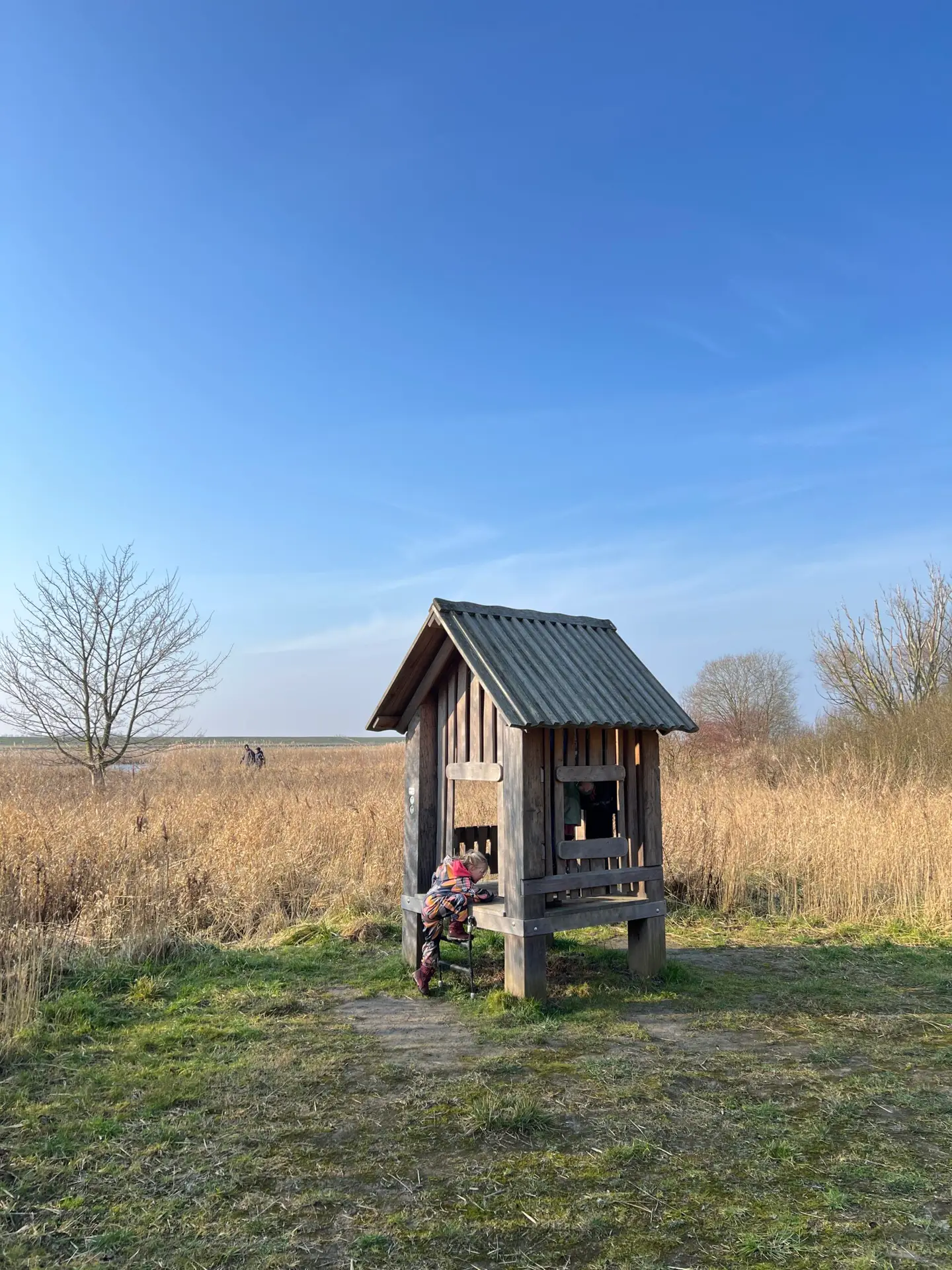 Speelelement langs het WasWadpad bij het Lauwersmeer, een kindvriendelijke wandelroute