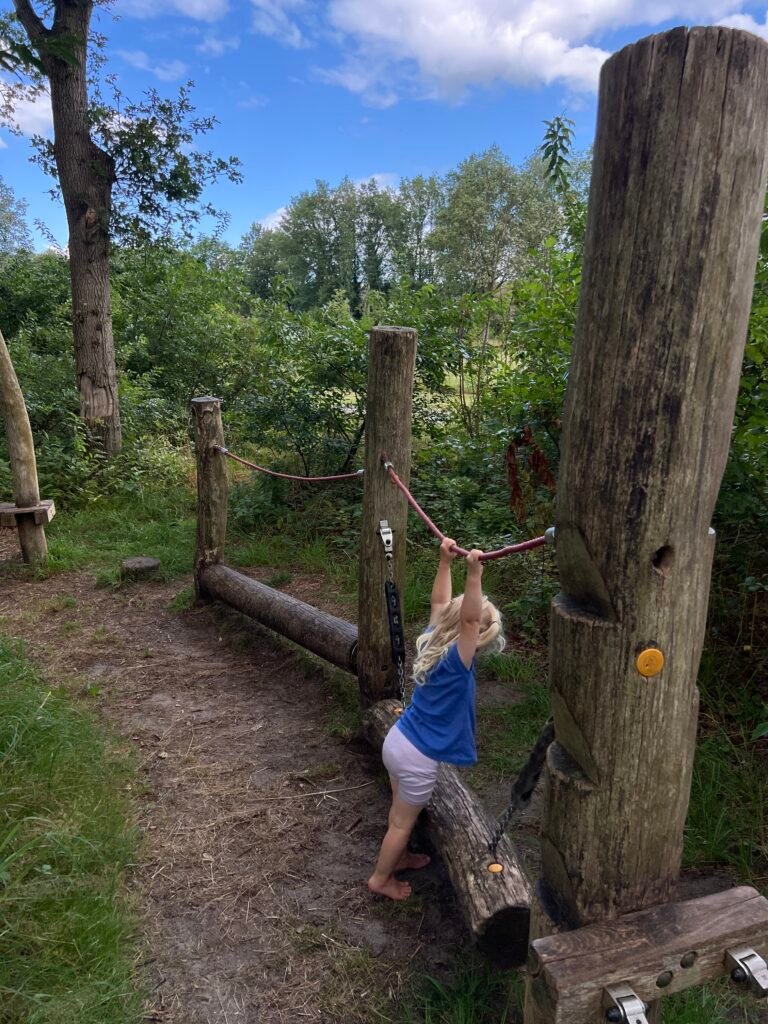 Klauterbos op camping De Reeënwissel in Hoogersmilde, kindvriendelijke campings in Drenthe