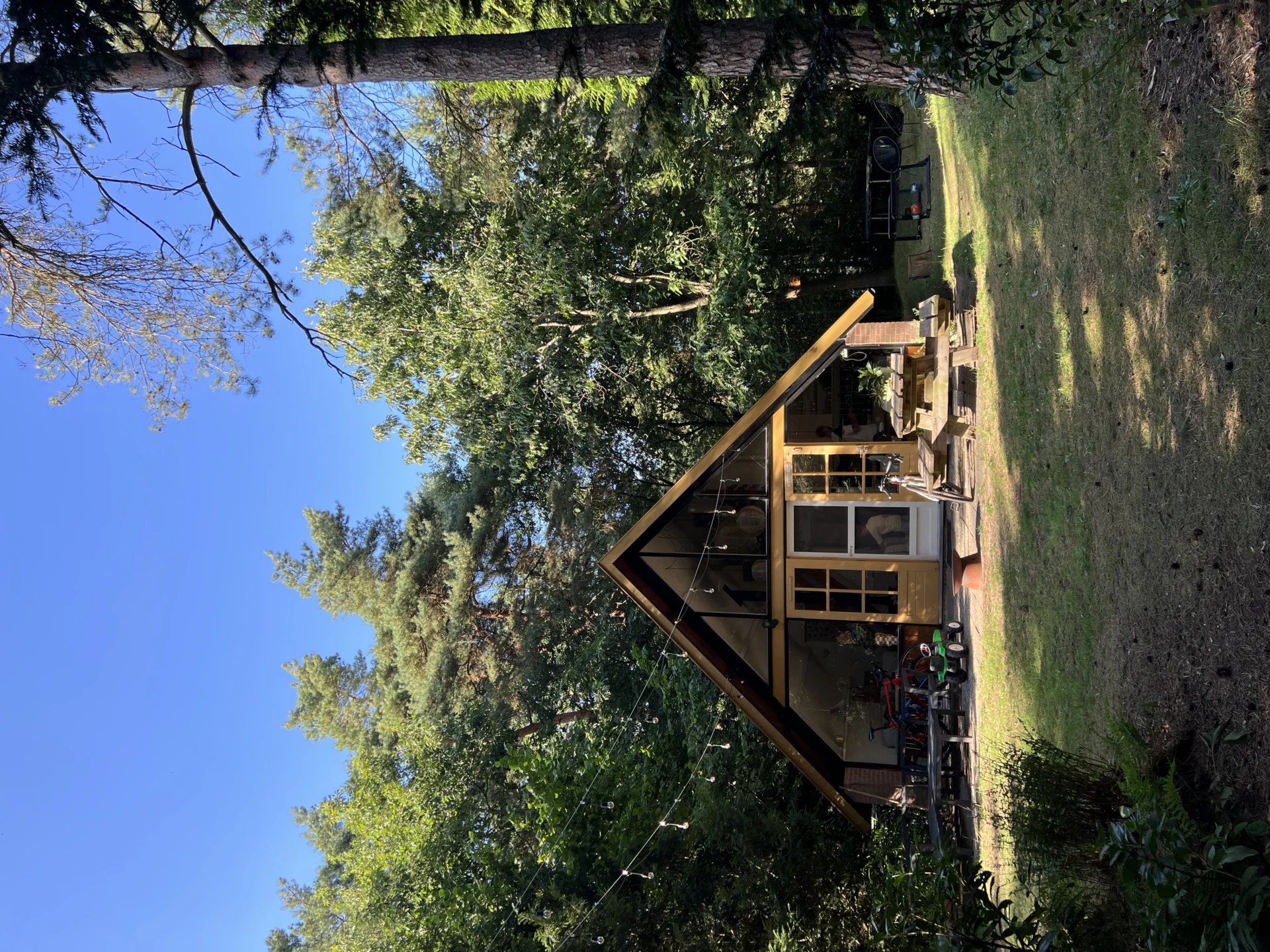 A-frame boshuis Nada, een vakantiehuisje in het bos in Ommen